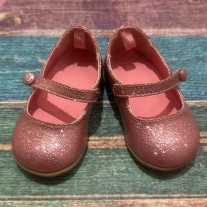 New pink sparkle Gymboree baby Mary Janes, infant size 4
